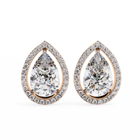 Teardrop Halo Earrings