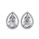 Teardrop Halo Earrings