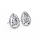 Teardrop Halo Earrings