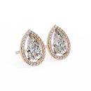 Teardrop Halo Earrings