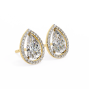 Teardrop Halo Earrings