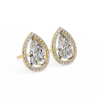 Teardrop Halo Earrings
