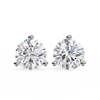 1 ct Round studs - Martini setting