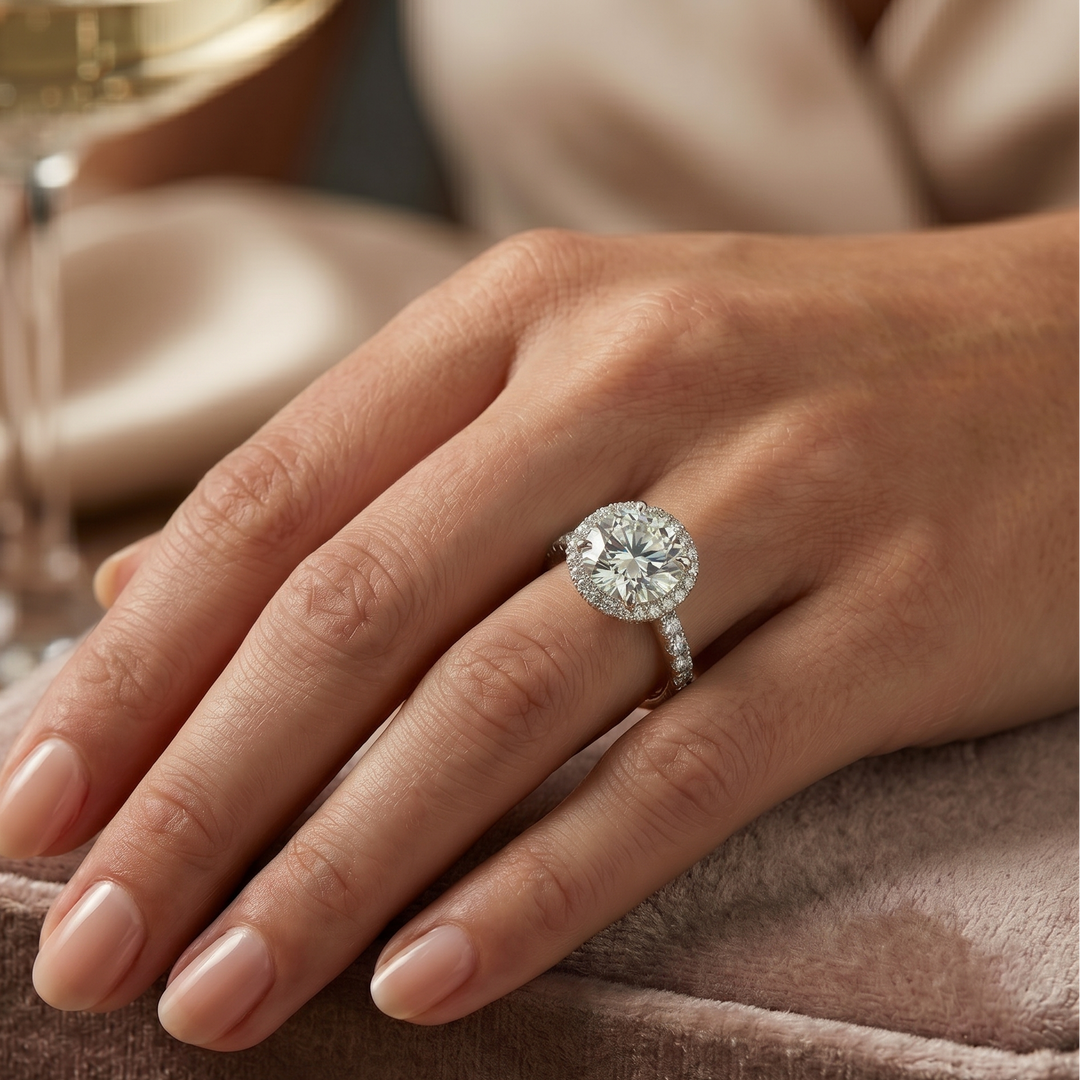 Round Halo Ring - 2ct
