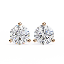 1 ct Round studs - Martini setting