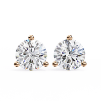 1 ct Round studs - Martini setting