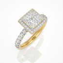 Princess Halo Ring - 2ct