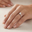 Classic solitaire ring - Pear 1ct