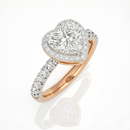 Heart Halo Ring - 1ct