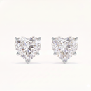 Heart studs - Crown setting