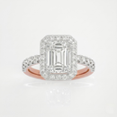 Emerald Halo Ring - 1ct