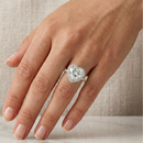 Heart Halo Ring - 2ct