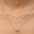 Fleur Emerald Diamond Layered Necklace