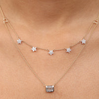 Fleur Emerald Diamond Layered Necklace