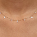 Marquise & Round Drilled Diamond Chain