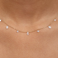 Marquise & Round Drilled Diamond Chain