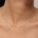 Marquise & Round Drilled Diamond Chain