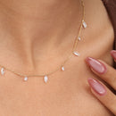 Marquise & Round Drilled Diamond Chain