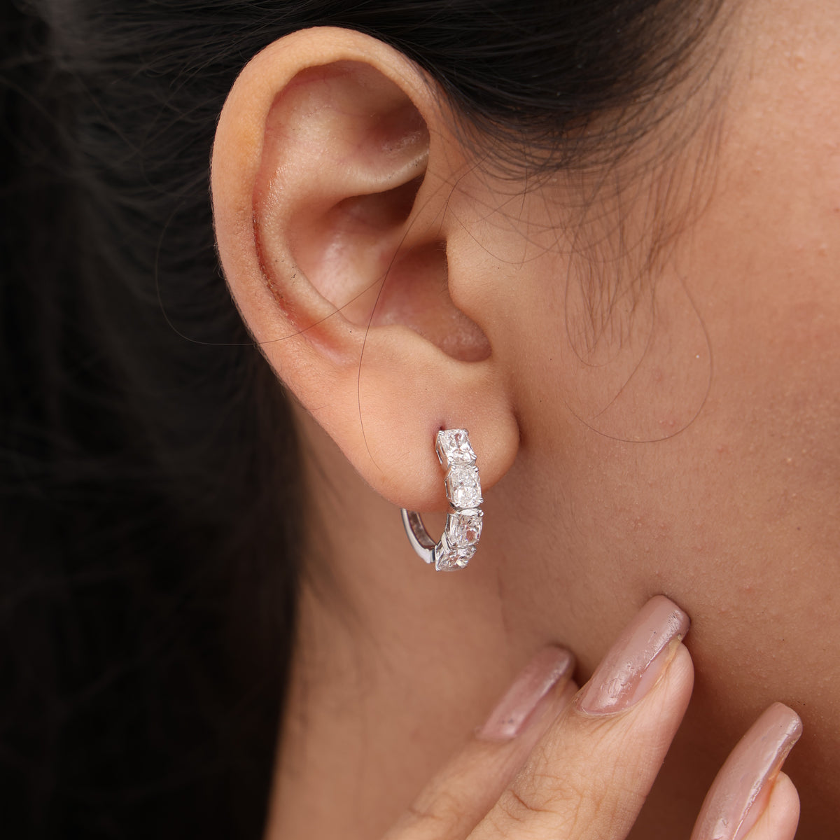 Ziva Diamond Hoops