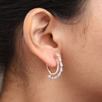 Elara Pear Diamond Hoops