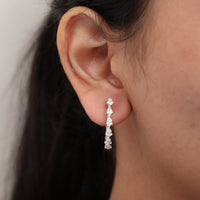 Elara Pear Diamond Hoops