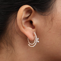 Fleur Diamond Hoops