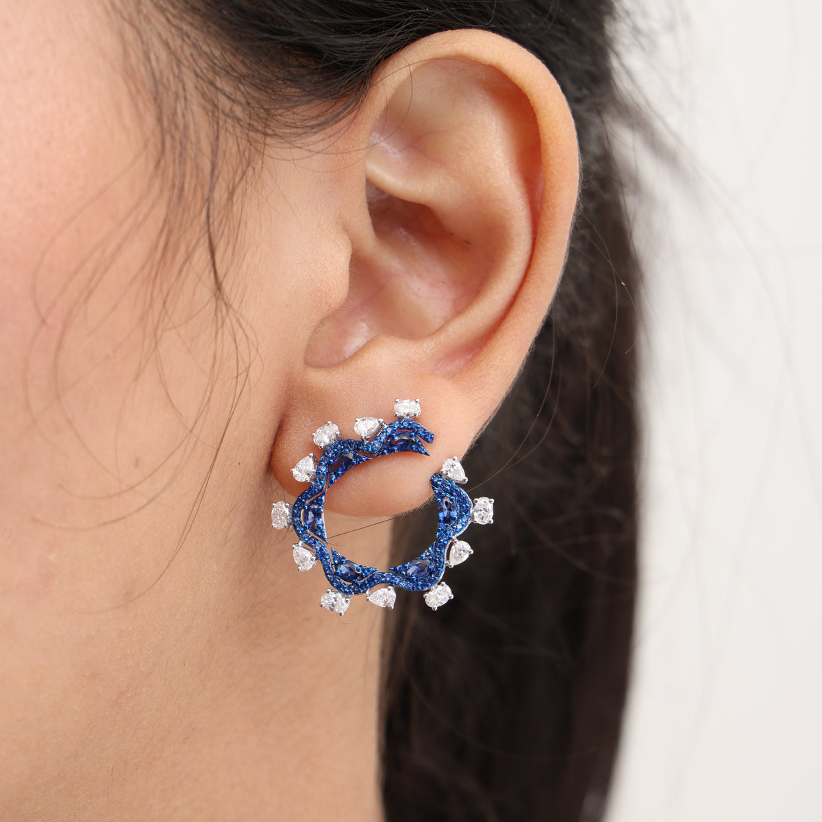 Elara Sapphire Mini Earrings