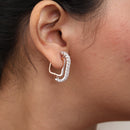 Princess Line Diamond Hoops