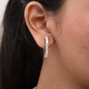 Princess Line Diamond Hoops