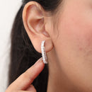Princess Line Diamond Hoops