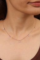Celeste Trio Drop Diamond Necklace
