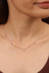 Celeste Trio Drop Diamond Necklace