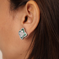Emerald Clover Studs