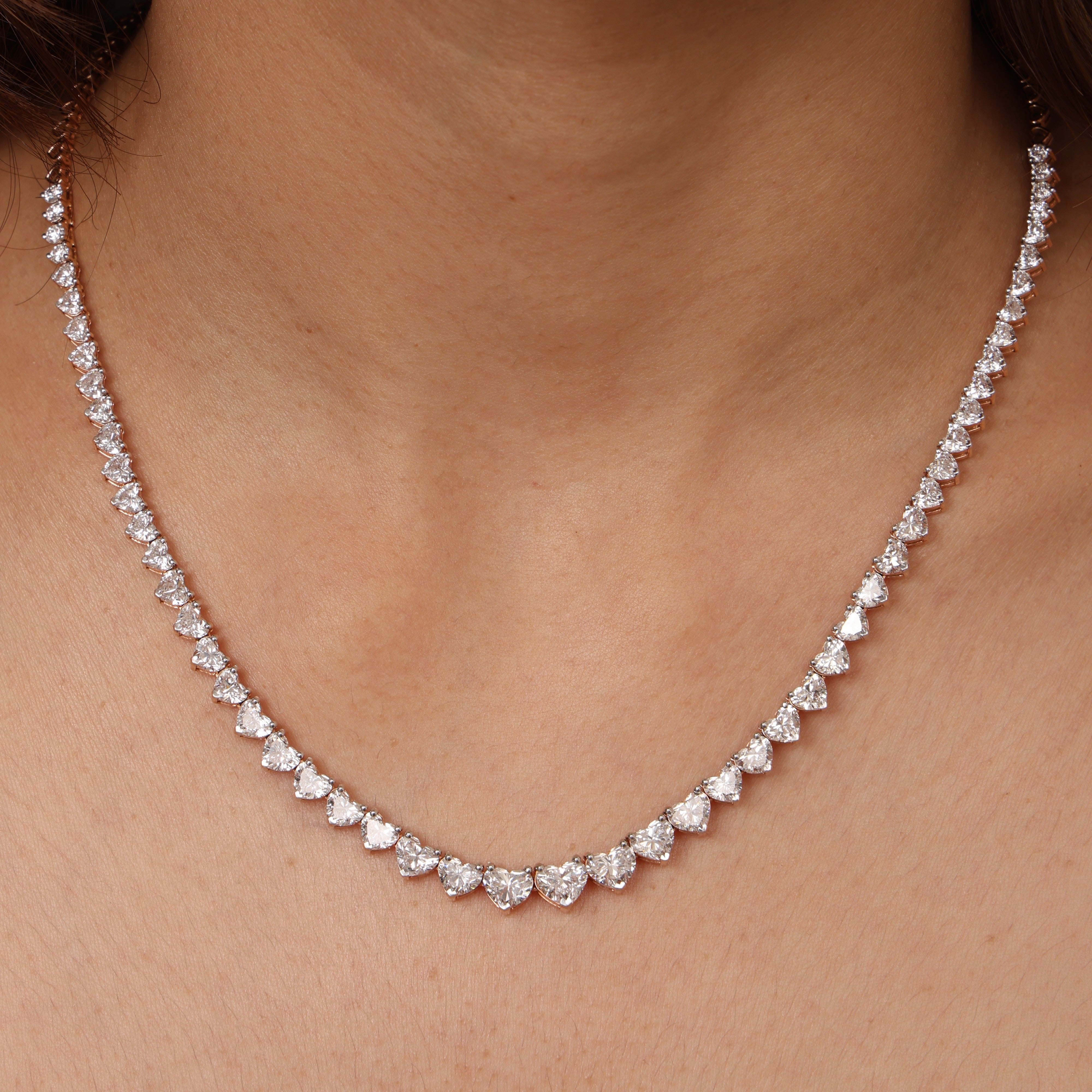 Eternal Hearts Tennis Necklace