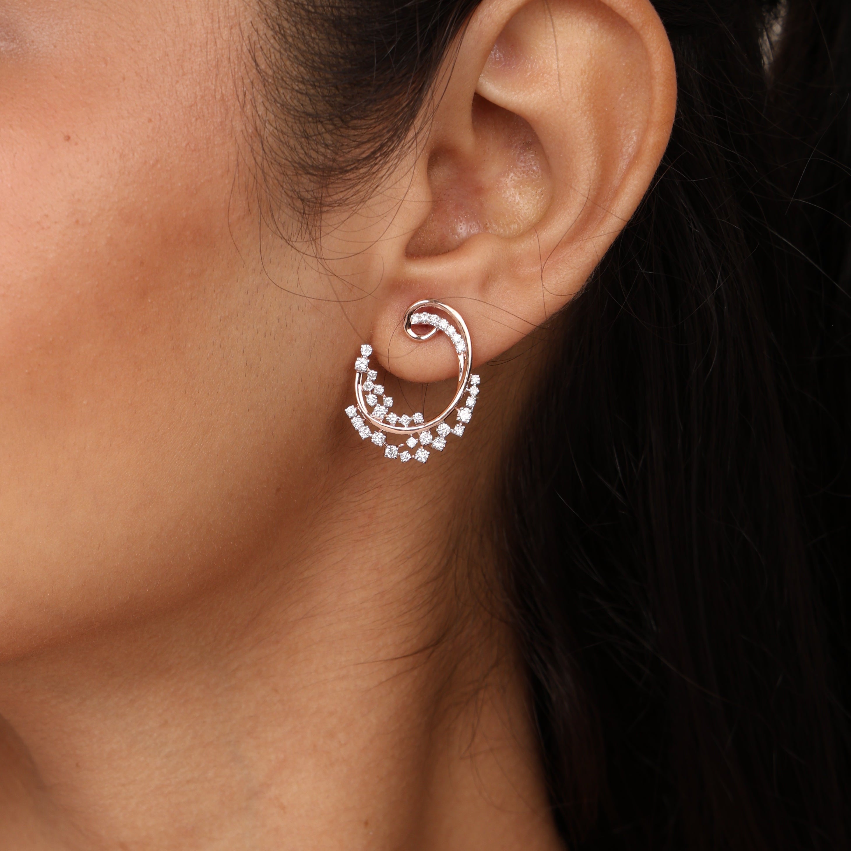 Layered Spark Hoop Earrings