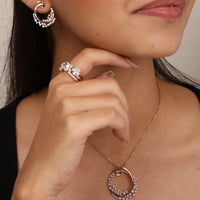 Layered Spark Hoop Earrings