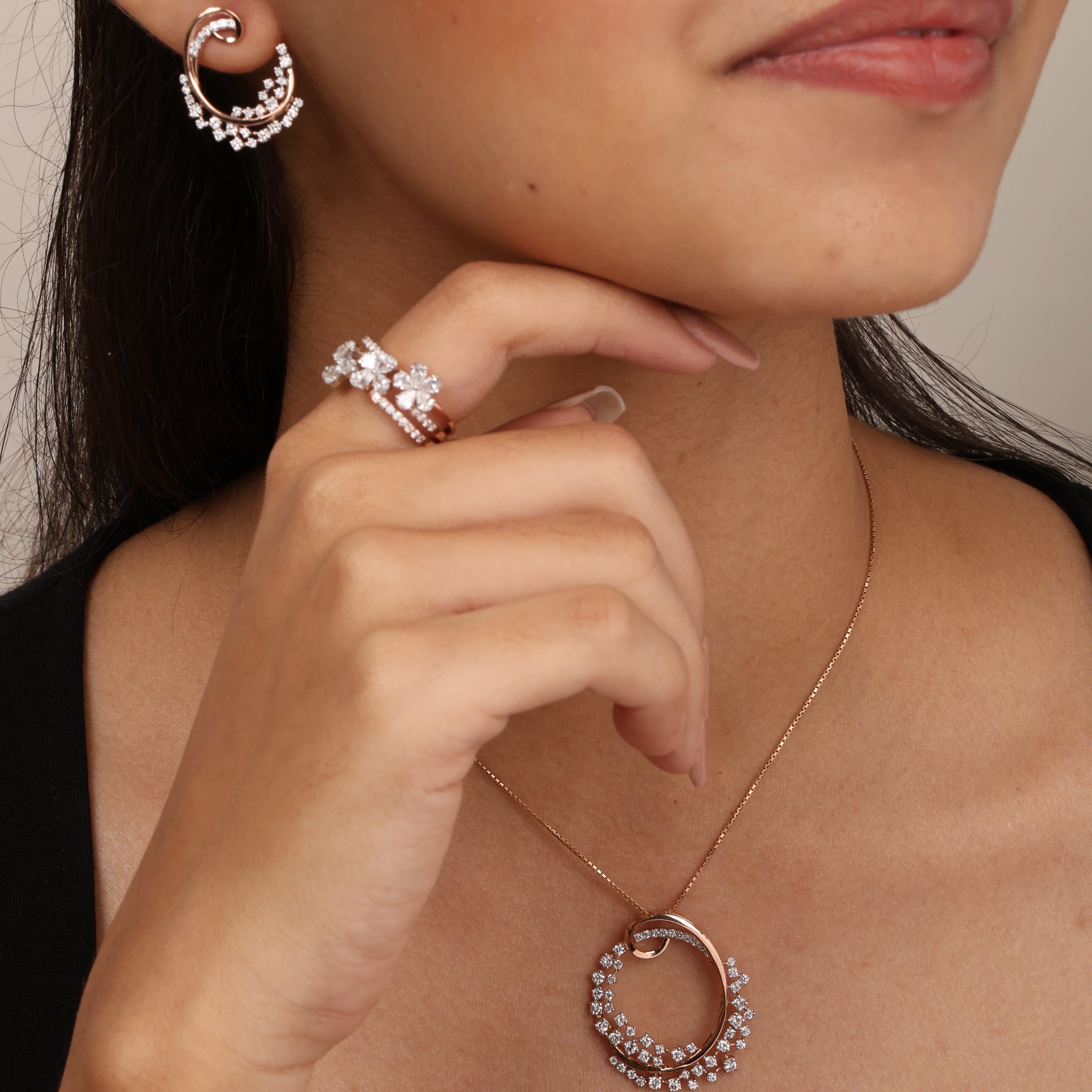 Layered Spark Hoop Earrings