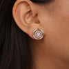 Concentric Diamond Pavé Studs