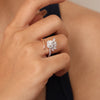 Leaf Emerald Cut Open Ring