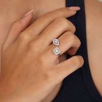 The Toi et Moi Halo Open Ring