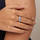 The Blue Pear Drop Ring
