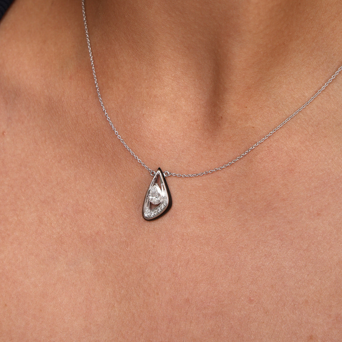 Floating Nest Solitaire Necklace