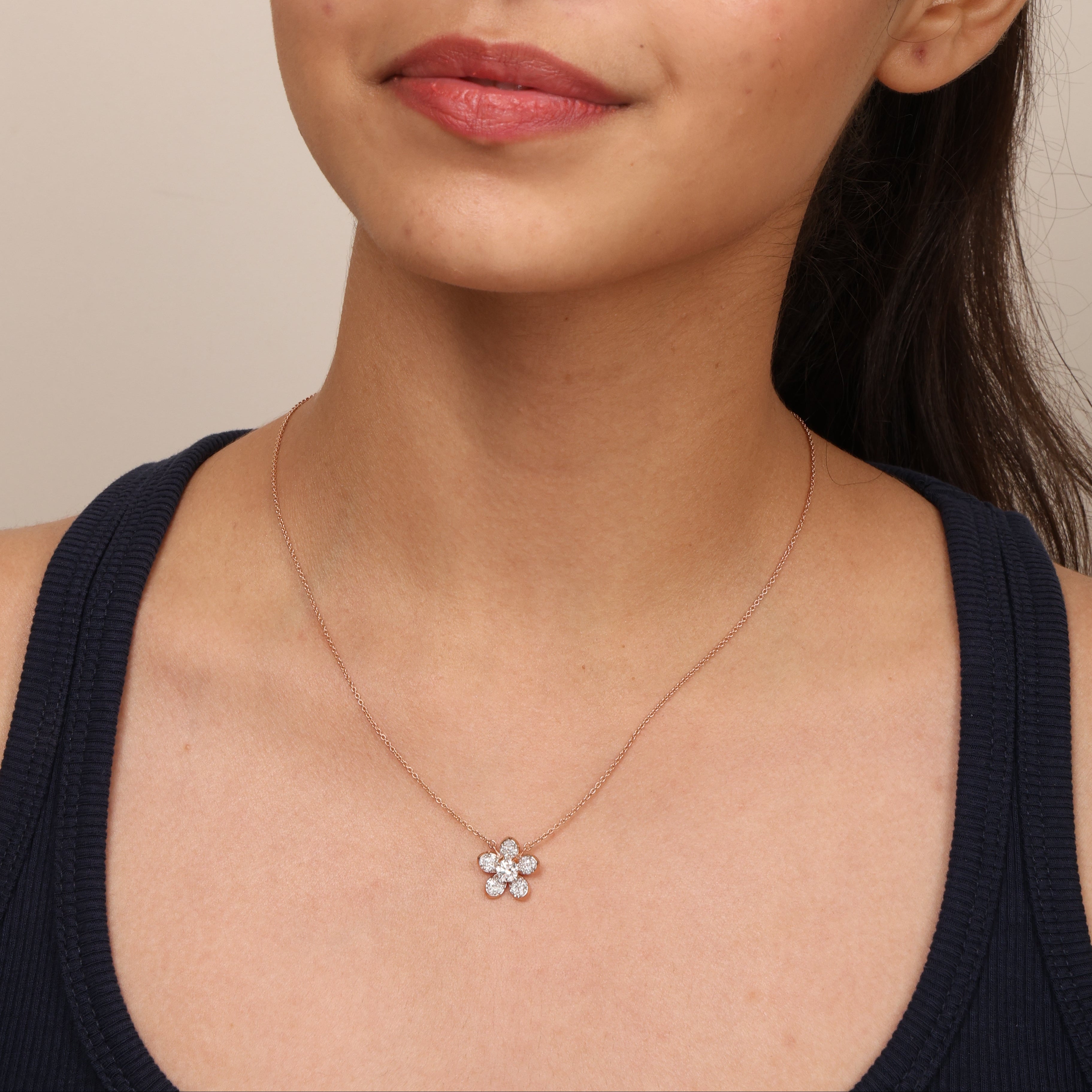 Flower Stone Necklace