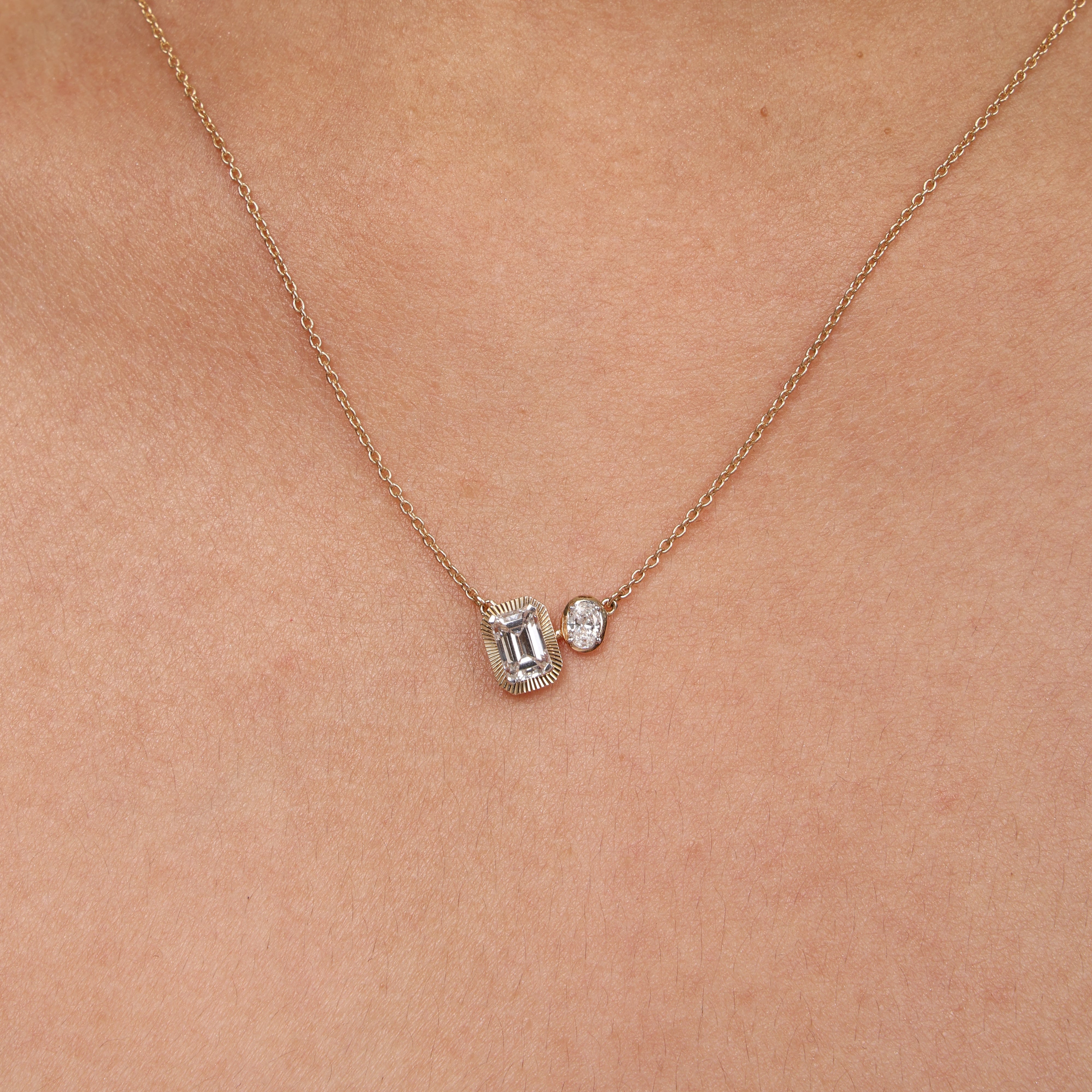Sunray Toi et Moi Necklace