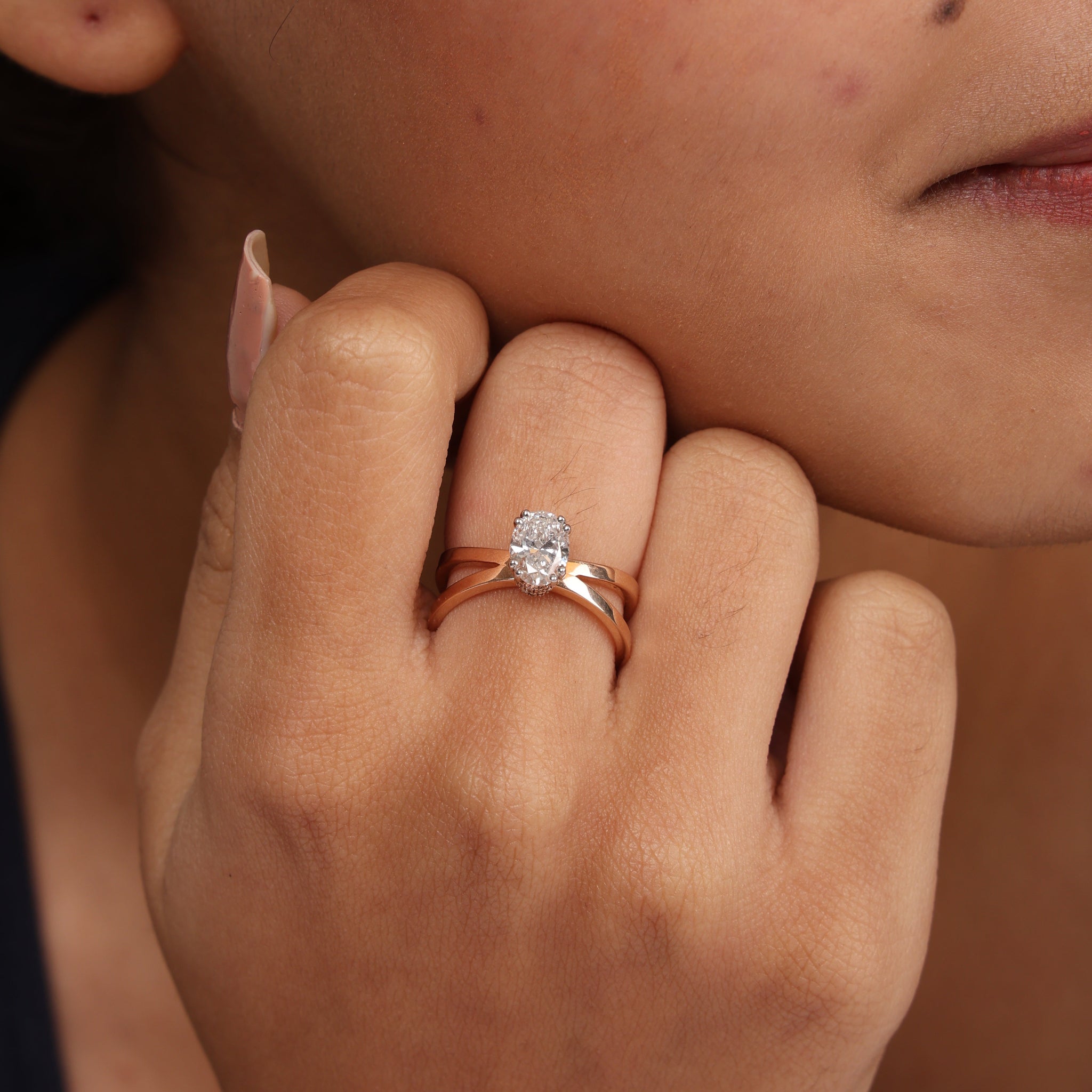 Criss-Cross Ring - Oval 0.5ct