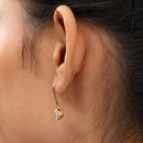 Rhea Solitaire Drop Earrings