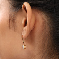 Rhea Solitaire Drop Earrings