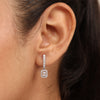 Halo Emerald Drop Studs