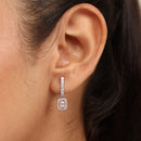 Halo Emerald Drop Studs