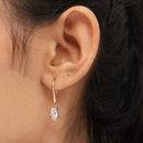 Amara Oval Diamond Drops Earrings